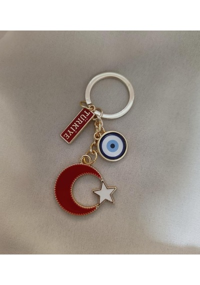 Anahtarlık Ay Yıldız Türk Bayrağı Çanta Süsü Türkiye Yazılı Araba Dikiz Ayna Aksesuar
