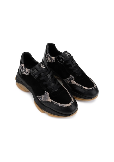 Tamer Tanca Kadın Hakiki Deri Siyah Sneakers & Spor Ayakkabı 154 3382 Bn Ayk Sk25-26 Sıyah Siyah