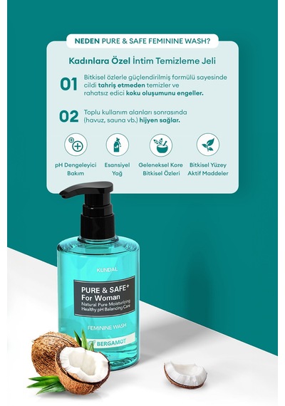 Kadınlara Özel İntim Temizleme Jeli Kundal Feminine Cleanser 300ml Bergamot 98112339
