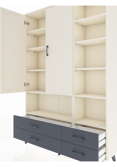 Arges Dolap 10 Raflı 4 Çekmeceli 2 Kapaklı 132x30x195 Aytaşı-aytaşı/antrasit Aytası/antrasıt Arges Dolap 10 Raflı 4 Çekmeceli 2 Kapaklı 132x30x195 Aytaşı-aytaşı/antrasit Aytası/antrasıt