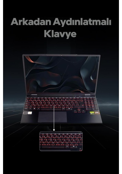 Game Garaj Slayer SR7T-5060 C6 R7 255 32 GB 1 TB SSD RTX5060 15.3" Free Dos Dizüstü Bilgisayar