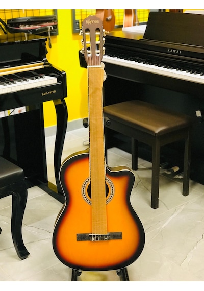 Ravenni Rcg-120 4/4 Klasik Gitar Tam Boy Kesik Kasa Kılıf+penaseti+kapo Hediyeli Sunburst