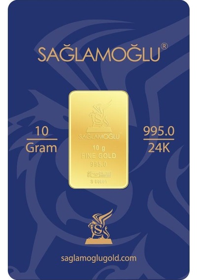 10 Gram Külçe Altın 24 Ayar 995,0 / 999,9 Saflık Rafineri Ambalajlı, Seri Numaralı