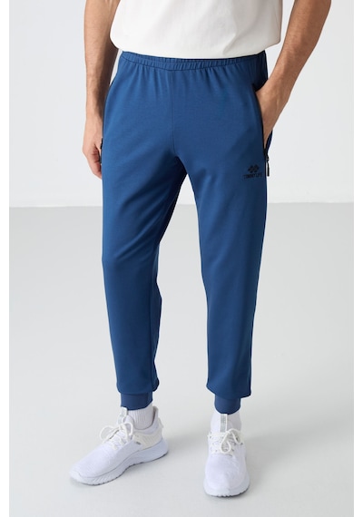 Tommy Life Parlament Fermuar Cepli Standart Kalıp Jogger Erkek Eşofman Alt - 84587 Parlament