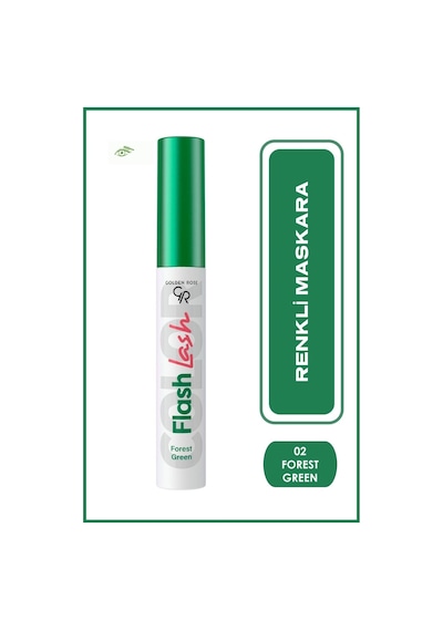 Golden Rose Suya Dayanıklı Hacim Veren Flash Lash Renkli Maskara 02 Forest Green