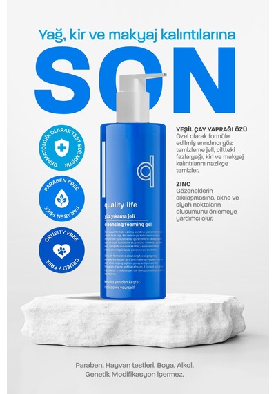 Quality Life Yağlı Karma Ciltler İçin Yüz Yıkama Jeli 400 ML