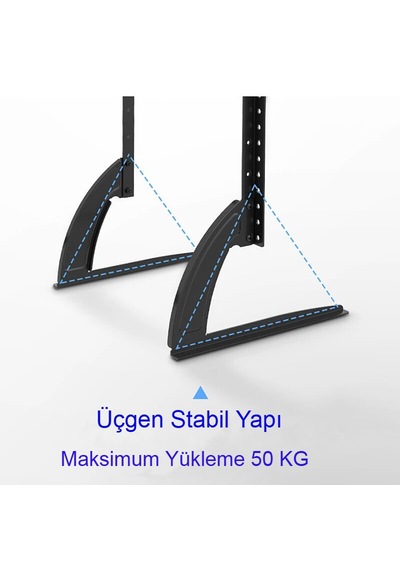 32-75" Evrensel Masaüstü Tv Stand Sabit Ekran Ayarlanır Yükseklik