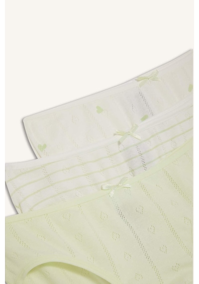 Defacto Kız Çocuk 3lü Slip Külot G1972a825augn653 Yeşil-gn653