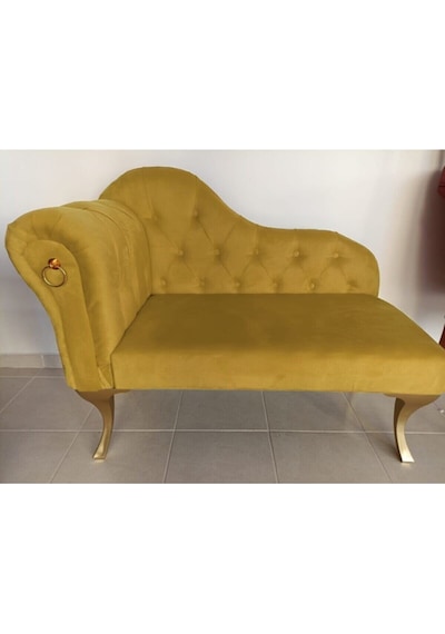 Modern Köşe Koltuğu Alda Josefin Puf Bench Hardal