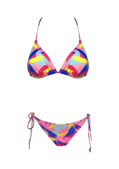 Deep Beach Üçgen Ipli Bikini Takım Kırmızı