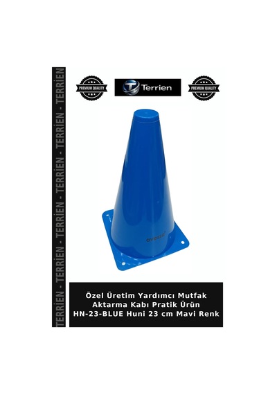 Özel Seri Yağ Hunisi Aktarma Kabı Mutfak Aleti Hn-23-blue Huni 23 Cm Mavi Renk