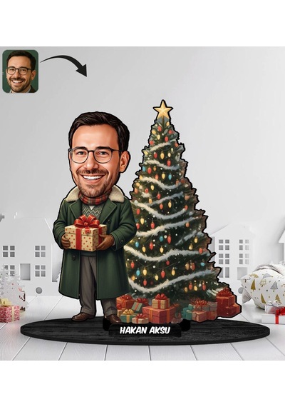 Bk Gift Kişiye Özel Erkek Yılbaşı Tasarımlı Karikatür Biblo -6, Yılbaşı Hediyesi, Yeni Yıl Hediyesi Kobitmeyencom35615 Bk Gift