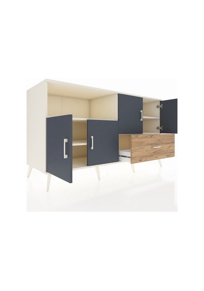 Kronos Konsol 4 Raflı Tek Çekmeceli 4 Kapaklı 176x59x99 Aytaşı-an Aytaşı-antrasit/çam Kronos Konsol 4 Raflı Tek Çekmeceli 4 Kapaklı 176x59x99 Aytaşı-an Aytaşı-antrasit/çam