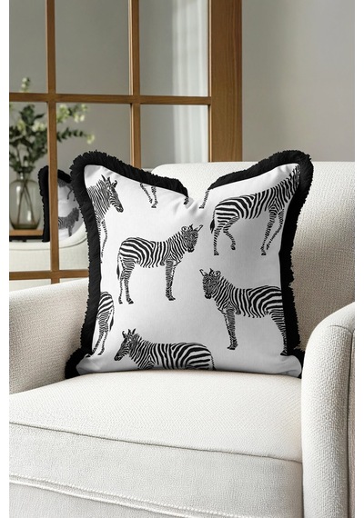 Vahşi Doğa Zebra Lüx Saçaklı Yastık Kılıfı-afrika Siyah Beyaz Modern Püsküllü Kırlent Kılıfı Adaçayı Zeytin Yeşili Vahşi Doğa Zebra Lüx Saçaklı Yastık Kılıfı-afrika Siyah Beyaz Modern Püsküllü Kırlent Kılıfı Adaçayı Zeytin Yeşili