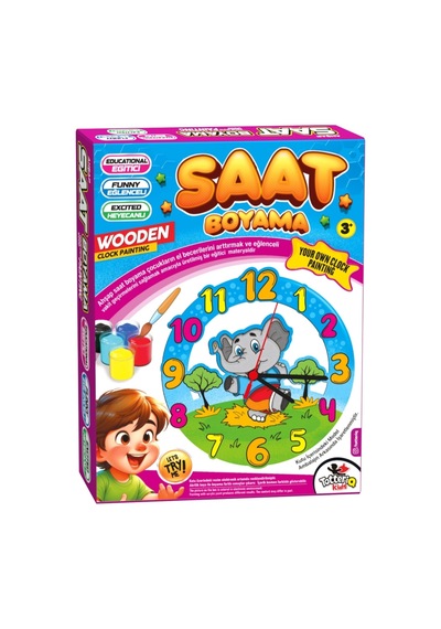 Ahşap Saat Boyama Boyama Etkinlik Seti