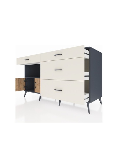 Kronos Konsol Tek Raflı 4 Çekmeceli 2 Kapaklı 176x59x99 Antrasit-çam/aytaşı Atlas Çam/aytası - Antrasıt Kronos Konsol Tek Raflı 4 Çekmeceli 2 Kapaklı 176x59x99 Antrasit-çam/aytaşı Atlas Çam/aytası - Antrasıt