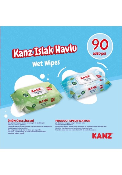 Kanz Natural Care Islak Havlu 90'lı