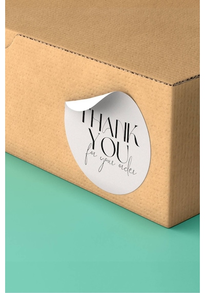 Thank You For Your Order Sticker 3x3cm St2184 Çok Renkli