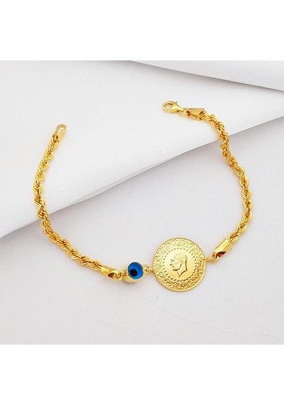 Çeyrek Bileklik-künye Sarı Altın 50337426