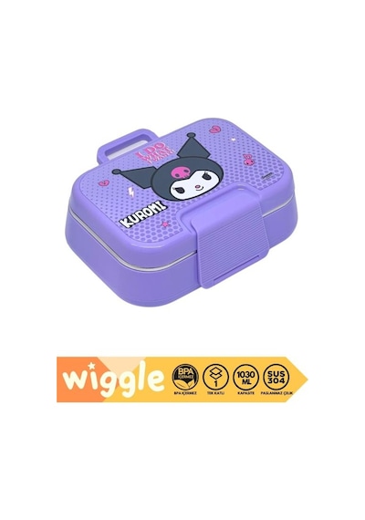 Kuromi Bento Çift Bölmeli Beslenme Kutusu Çelik 3471 Çok Renkli