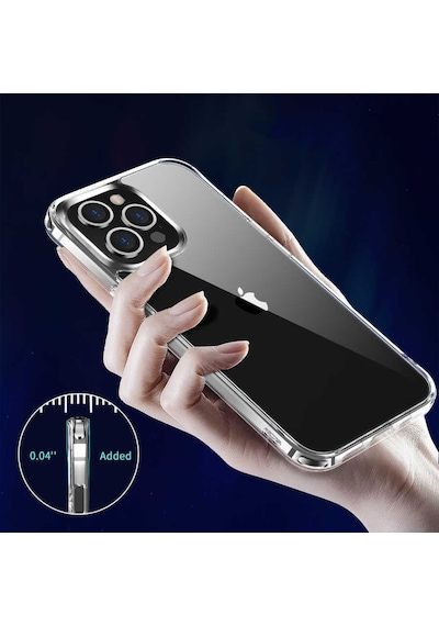 Apple Uyumlu iPhone 14 Pro Kılıf Forst Köşeleri Airbagli Şeffaf Kılıf Renksiz