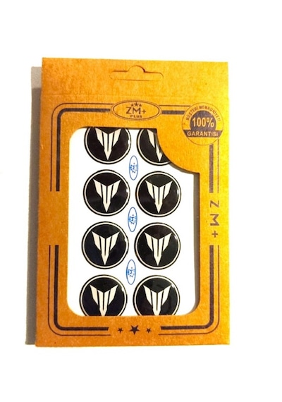 Yamaha Mt Koruma Takozu Damla Etiket Sticker Ø28 Mm Siyah-beyaz