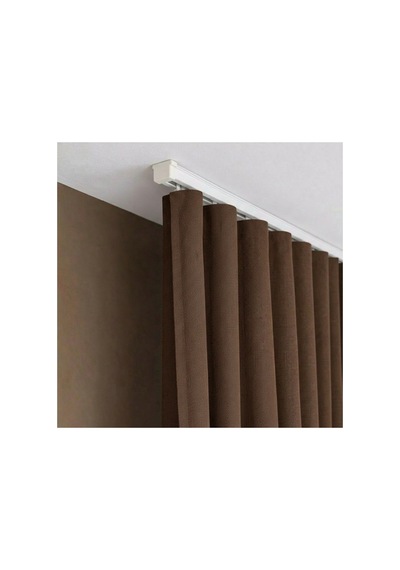 Alüminyum Tek Kanallı Metal Perde Kornişi - Ultra Dayanıklı Tekli Korniş 110cm - 857622423 110cm