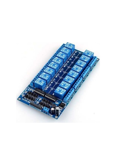 Makermarketim-12V 16 Kanal Röle Kartı (Geliştirme Kartlarıyla Uyumlu)