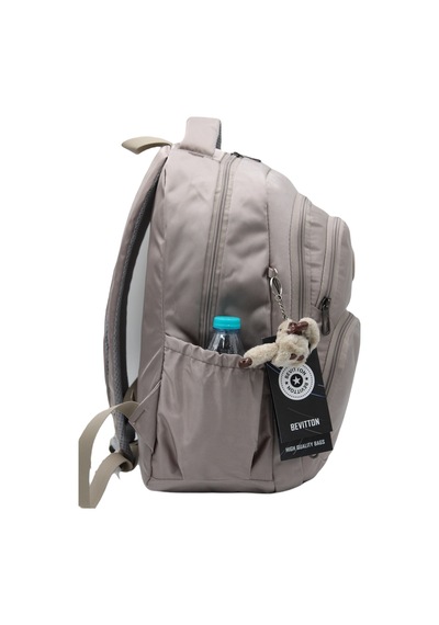 Özel Su İtici Kumaş Vizon Unisex Okul Çantası 34600