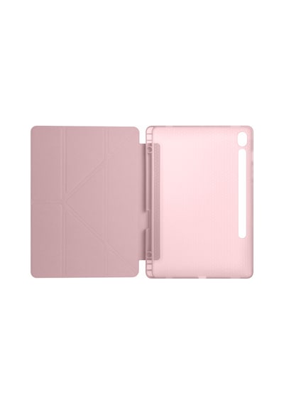 Samsung Uyumlu Galaxy Tab S9 Fe 11 Inc Sm-x610 Üçgen Katlanabilir Kalemlikli Yatay Dikey Standlı Kılıf Kapaklı Kılıf