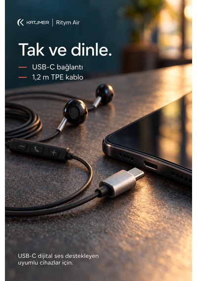 Ytl-12 Ritym Air Usb-c Mikrofonlu Kablolu Kulaklık, Yarı Kulak İçi, Dahili Dac, Kumandalı, 1,2 M - Siyah Diğer Ytl-12 Ritym Air Usb-c Mikrofonlu Kablolu Kulaklık, Yarı Kulak İçi, Dahili Dac, Kumandalı, 1,2 M - Siyah Diğer