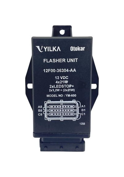 Yılka 12v Flaşör 24 Uçlu 4 X 21w 2 X Led Stop 2 X 1.2w + 2 X 21w Otokar