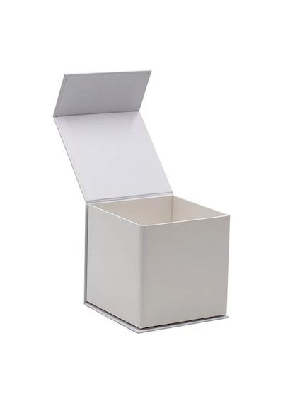 Hediye Kutusu Boş Mıknatıslı Kapak Beyaz 11X11X11Cm Home In Joy Beyaz
