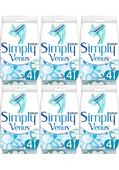 Gillette Simply Venus 2 Kullan At Kadın Tıraş Bıçağı 24lü 6pk 4
