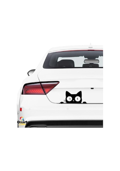 Kedi Bagajdan Bakan Kedi Sticker Araba Oto Cam Sticker