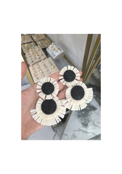 Linalya Jewelry Hasır Küpe Çok Renkli