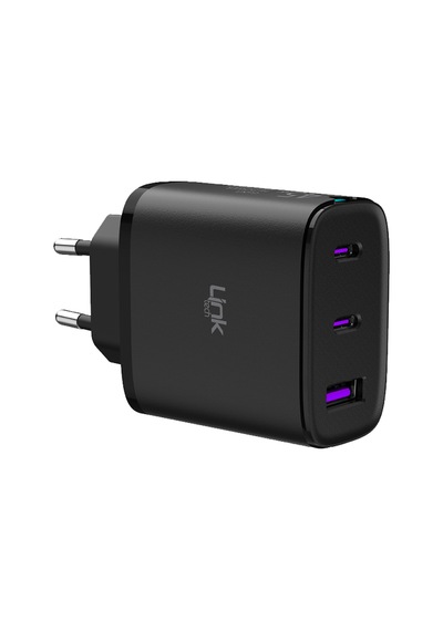 Linktech C317 Safe 3 Çıkışlı 45W Hızlı Şarj Adaptörü