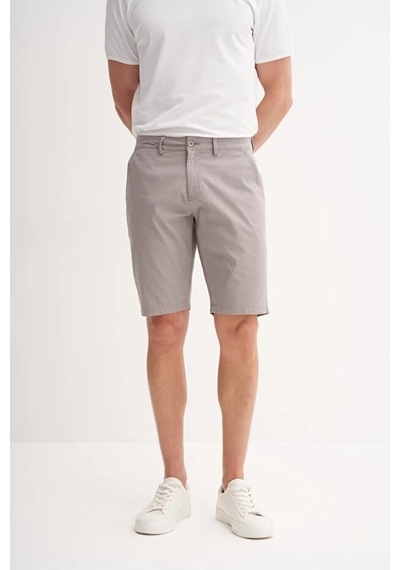 Cazador Slim Fit Bermuda Kısa Dar Paça Şort 6015 Gri