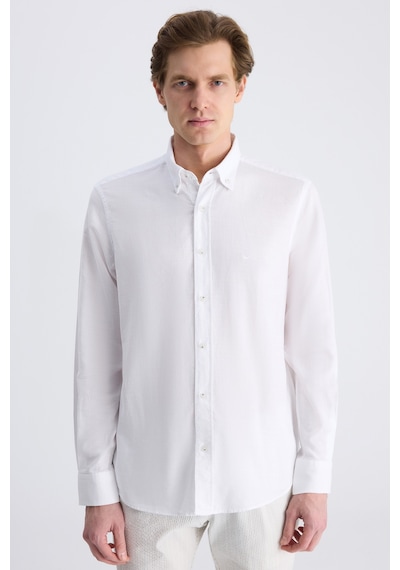 D'S Damat Ds Damat Comfort Beyaz Armürlü %100 Pamuklu Gömlek 4hc02k8122652 Çok Renkli