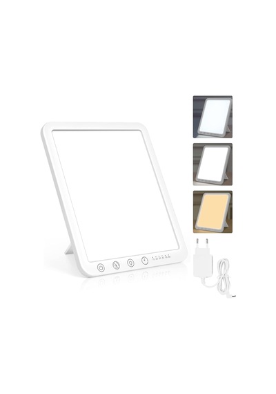 Gün Işığı Lambası 15000 Lux, Uv İçermeyen Led Işık Terapi Lambası Gün Işığı, Led Gün Işığı Lambası, Dokunmatik Kontrol Güneş Işığı Lambası, Ev/ofis İçin Tam Spektrum Lambası