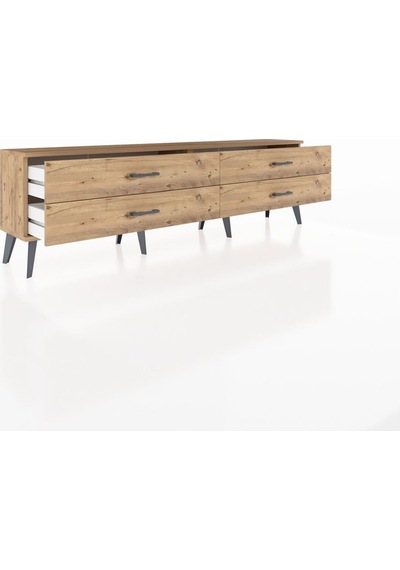 Arges Tv Ünitesi 4 Çekmeceli 176x30x51 Çam-çam/çam Atlas Çam/atlas Çam