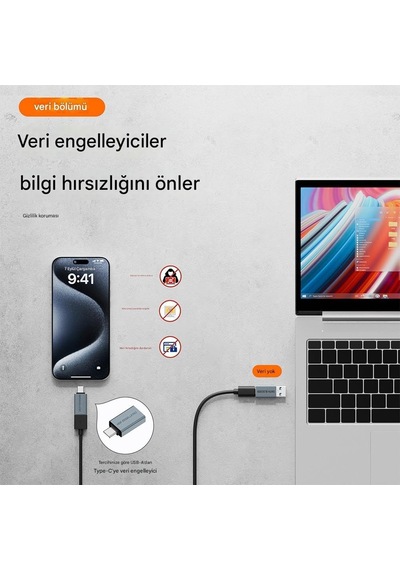 Lexroo Type-c To Type-c Data Blocker - Veri Engelleyici Mor Otgbc