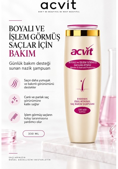 Boyalı Ve Işlem Görmüş Yıpranmış Saçlar Için Bakım Şampuanı