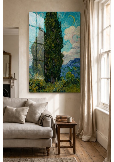 Vincent Van Gogh Cypresses Selviler Ve Doğa Manzarası Post-empr