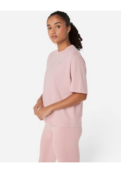 Asics Asıcs Spıral Embroıdery Relaxed Tee Kadın Pembe Kısa Kollu Tshirt 2032d381-700
