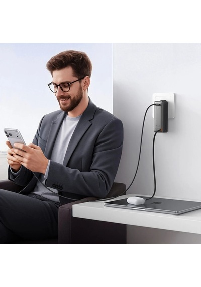 Mc-3181 10000mah 3-in-1 30w Dahili Kablolu Led Ekranlı Powerbank Uk/us/eu Gri