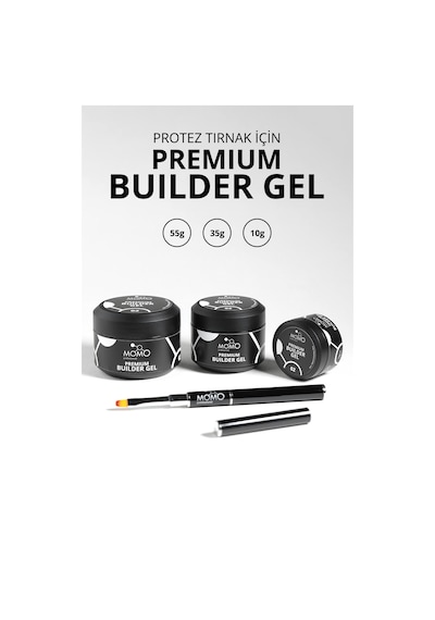 Momo Professional Premium Builder Gel Protez Tırnak Jeli No.02 Beyaz 10 gr