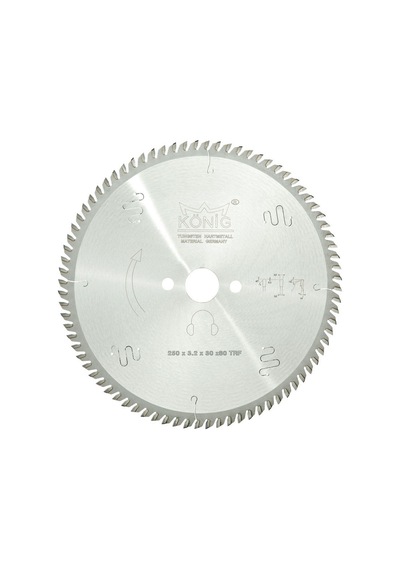 König 250mm 80 Diş Elmas Uç Testere Sessiz Model