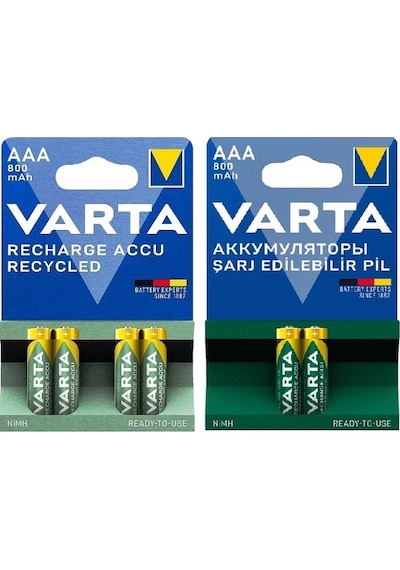 Varta 56703 800 mAh Blister AAA Ni-MH Şarj Edilebilir İnce Kalem Pil 2 x 3'lü