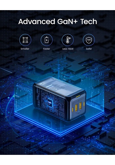 Aohi Magcube 4 Portlu Masaüstü Usb Şarj İstasyonu, Gan+ 120w Hızl